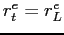 $ r_{t}^{e}=r_{L}^{e}$