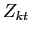 $ Z_{kt}$