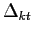 $ \Delta_{kt}$