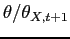 $ \theta /\theta _{X,t+1}$