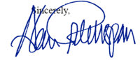 Sincerely, Signature of Alan Greenspan 