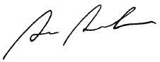 Signature of Chairman Ben S. Bernanke